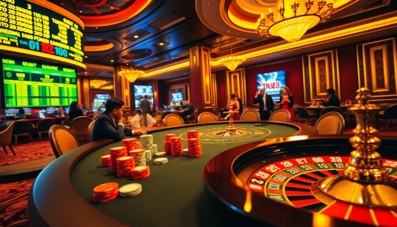 Experience thrilling gameplay at tr88 with vibrant casino tables and lively wagers.