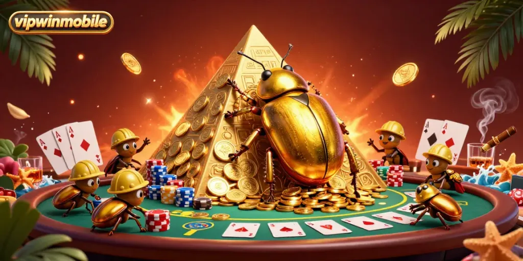 Experience the excitement at vipwinmobile, featuring vibrant casino elements and engaging characters