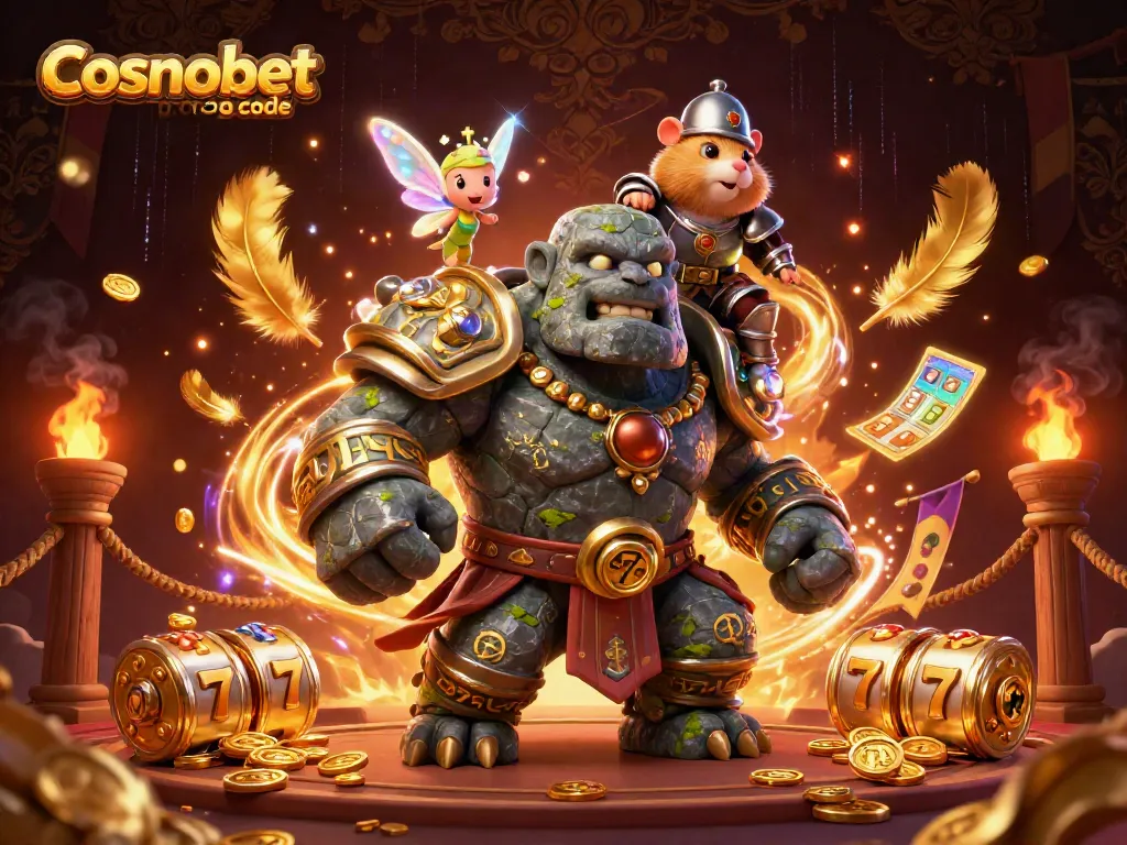 Engage with the exciting cosmobet promo code scene showcasing vibrant characters and casino elements.