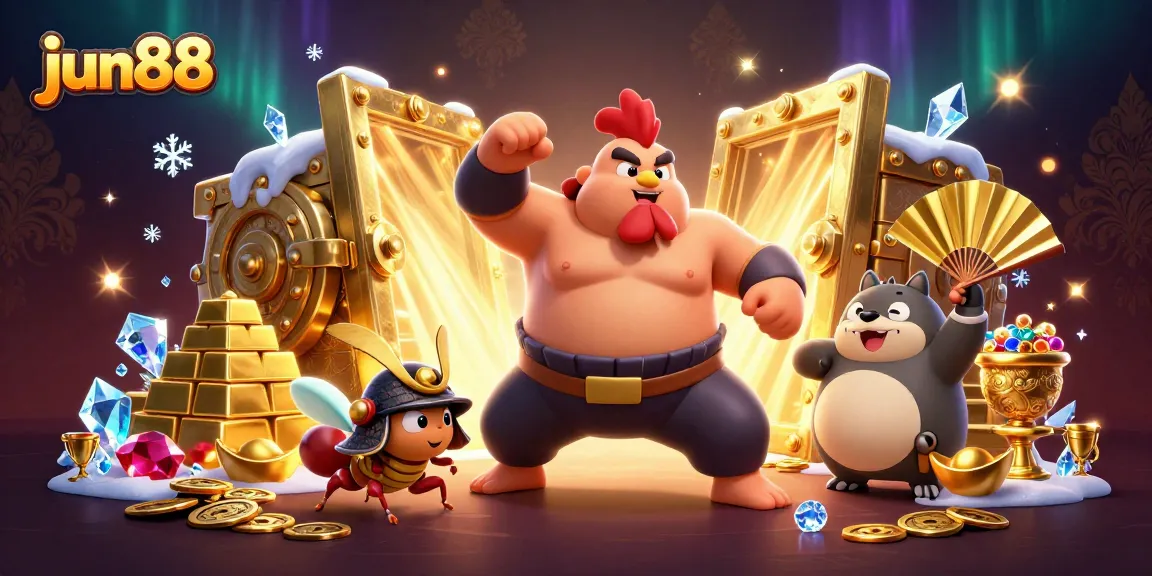 Engage with jun88's thrilling casino world featuring captivating characters and sparkling treasures.