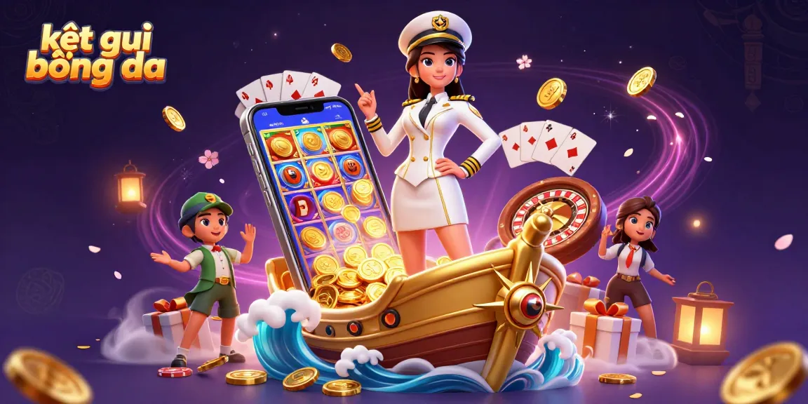 Experience kết quả bóng đá in an energetic casino scene with golden ship elements and exciting gaming action.