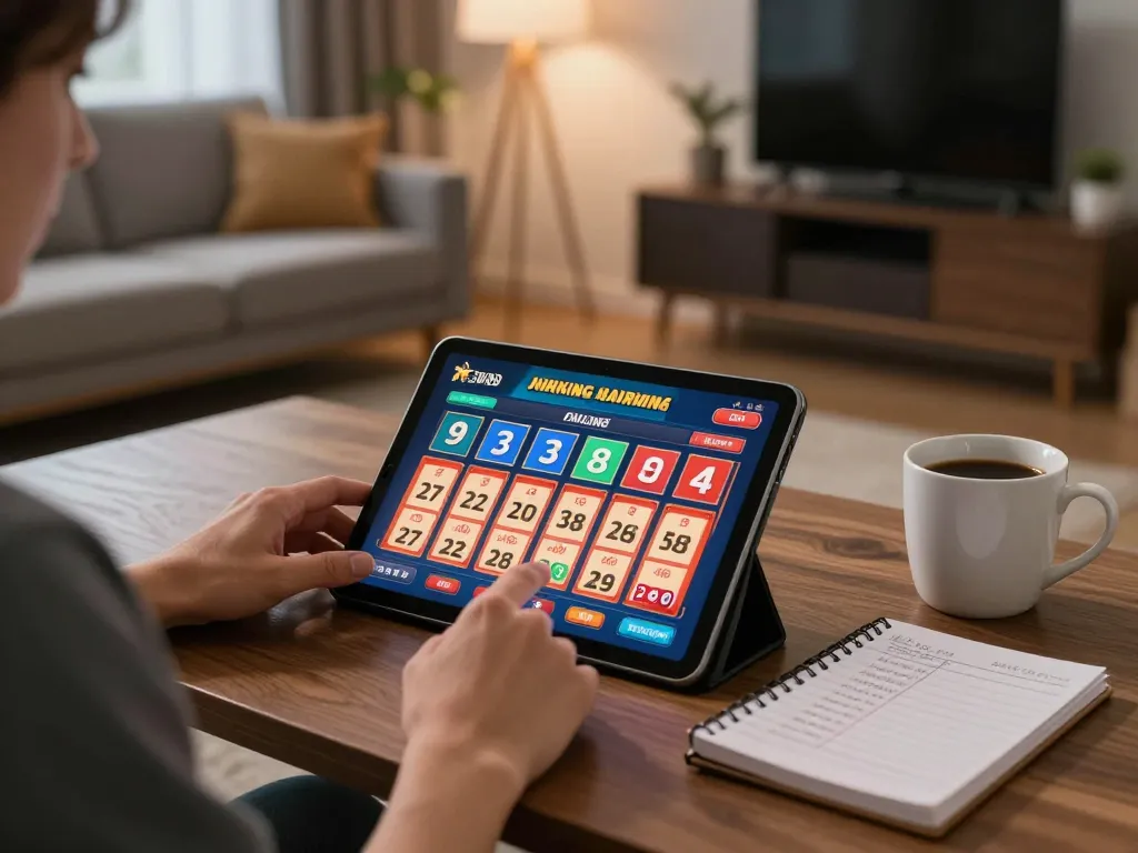 The player experiencing link sungaitoto while gaming on a tablet in a cozy home setting.