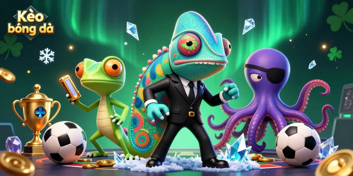 Kèo bóng đá sports betting scene featuring colorful balls and dynamic characters, engaging in thrilling gameplay.