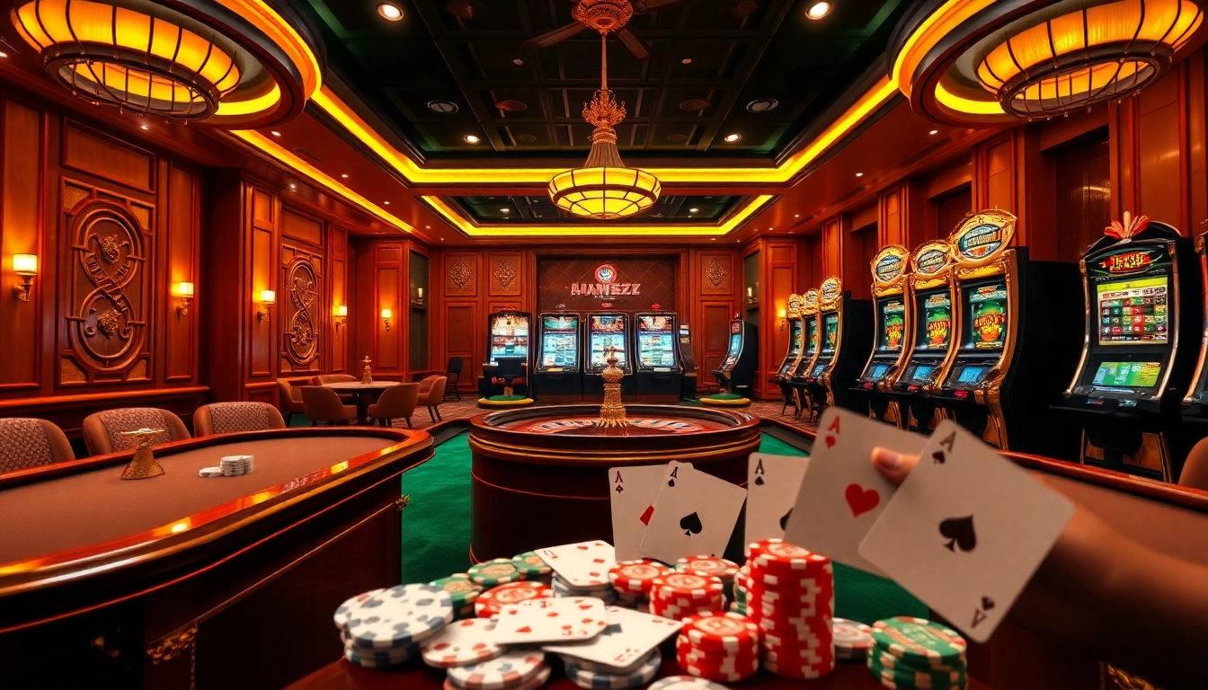 Engaging scene at nhà cái nk88 with players enjoying casino games and betting excitement.