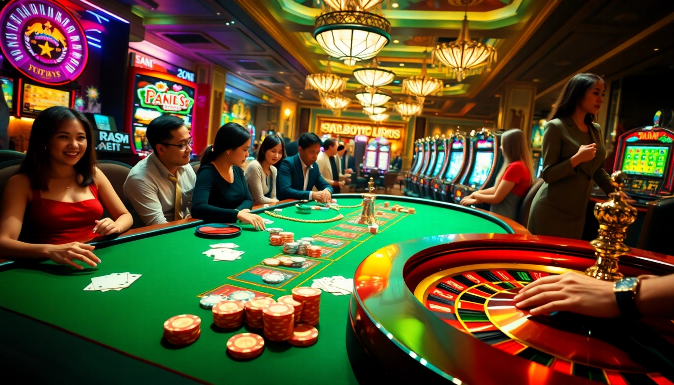 Experience the thrill of gambling at 789club with vibrant casino tables, cards, and chips.